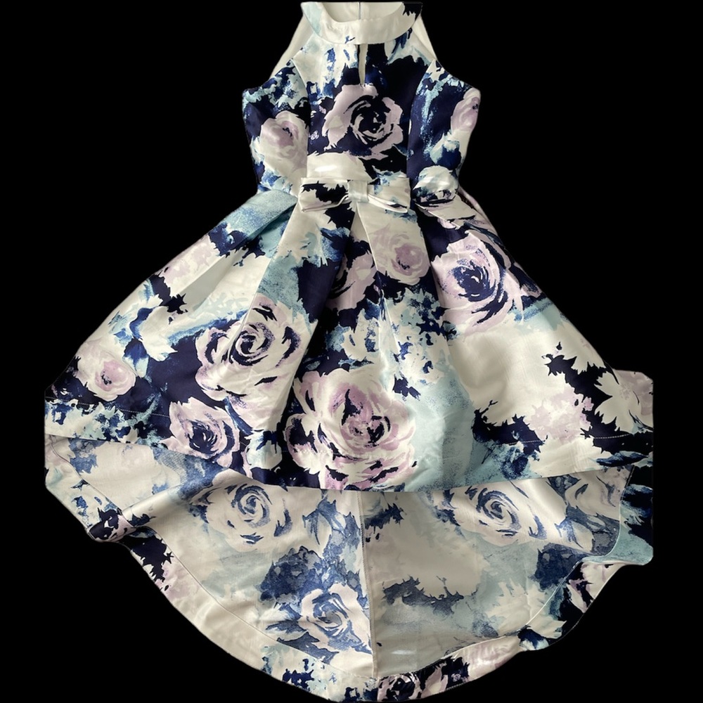 Speechless Floral High-Low teen Girl Halter Dress with pockets. Size 10